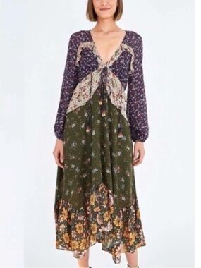 NWT 🌻 Farm Rio Mixed Liberty Media Dress - S